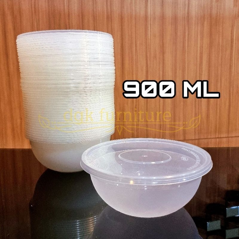 Kotak Makanan Makan Thinwall Thin Wall Thinwal Bulat Bowl Mangkok Kuah Sup Soup Rice Bowl BENING TRA