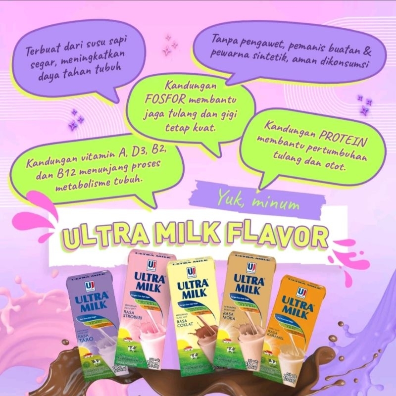 

Ultra Milk 200ml (1 Dus isi 24pc)