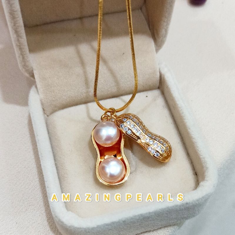 KALUNG MUTIARA MODEL KACANG MUTIARA LOMBOK MUTIARA ASLI