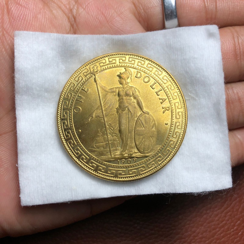 Koin Kuno Brittania One Dollar 1909