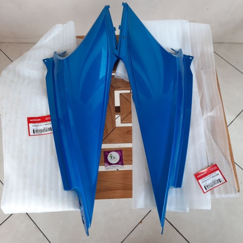 Cover Body Belakang Samping Biru Muda ABM Beat Karbu Original AHM