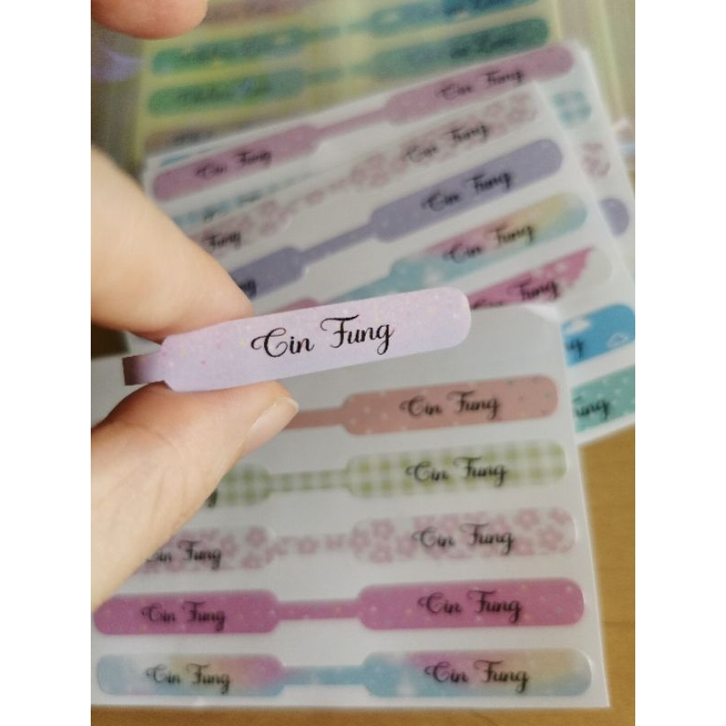 

sticker nametag cf pattern