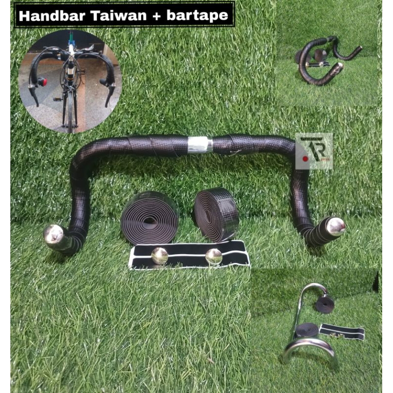stang balap sepeda berikut bartape/stang sepeda balap tanduk /setang sepeda