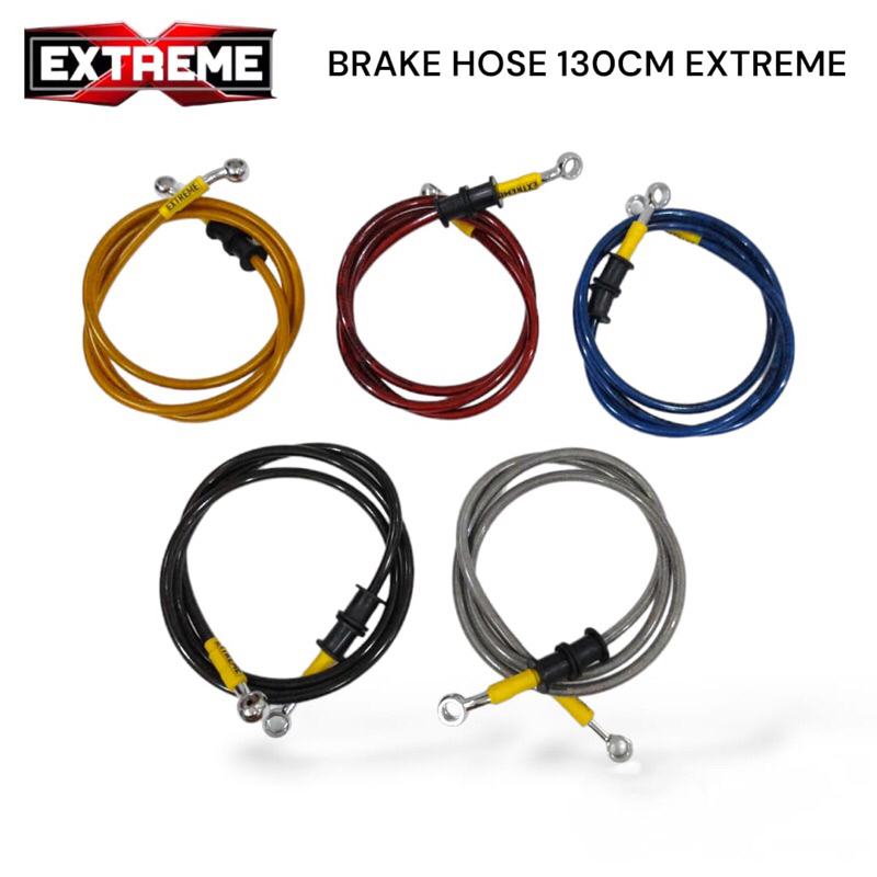 SELANG REM EXTREME DEPAN BELAKANG SELANG REM CAKRAM 65CM 95CM AKAI UNIVERSAL BLACK CARBON 65 CM 95 CM