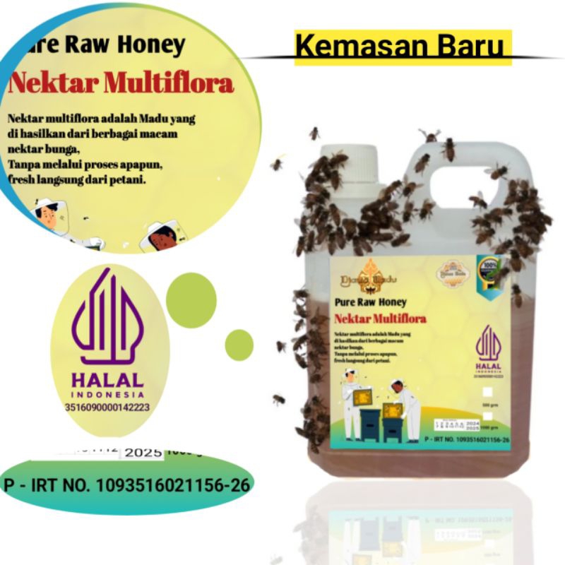 

madu asli murni MULTIFLORA 1 kg RAW Honey Madu alami