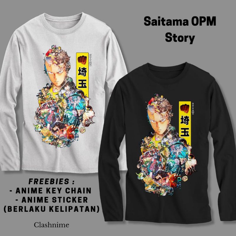 Kaos Lengan Panjang Saitama One Punch Man - Clashnime