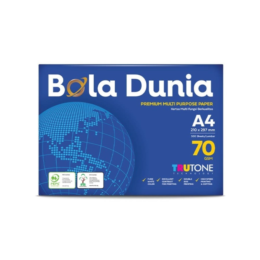 

Bola Dunia Kertas A4 70gr 1 Rim (500 lembar) Kertas HVS