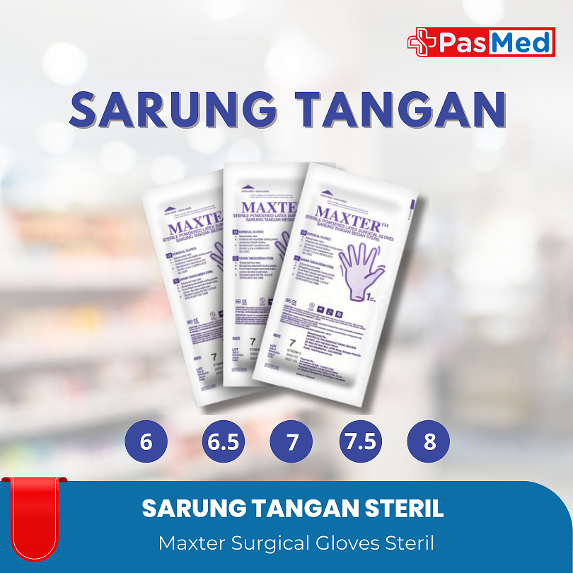 Sarung Tangan Steril / Handscoon Steril Maxter l PASMED
