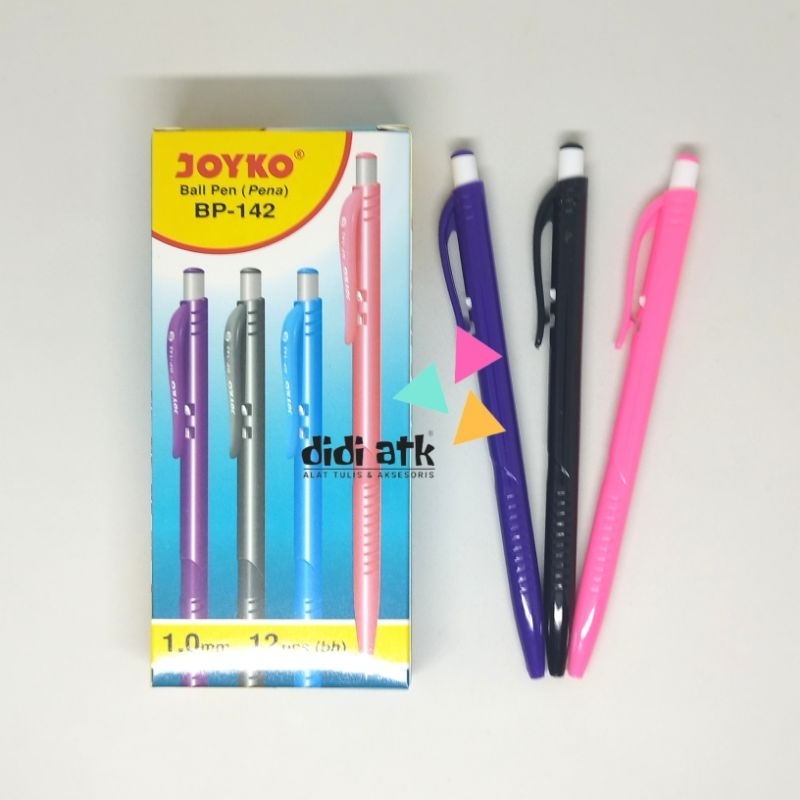 

Pulpen Joyko Cetek BP-142 1.0mm Warna Hitam 1 Pak isi 12 Pcs