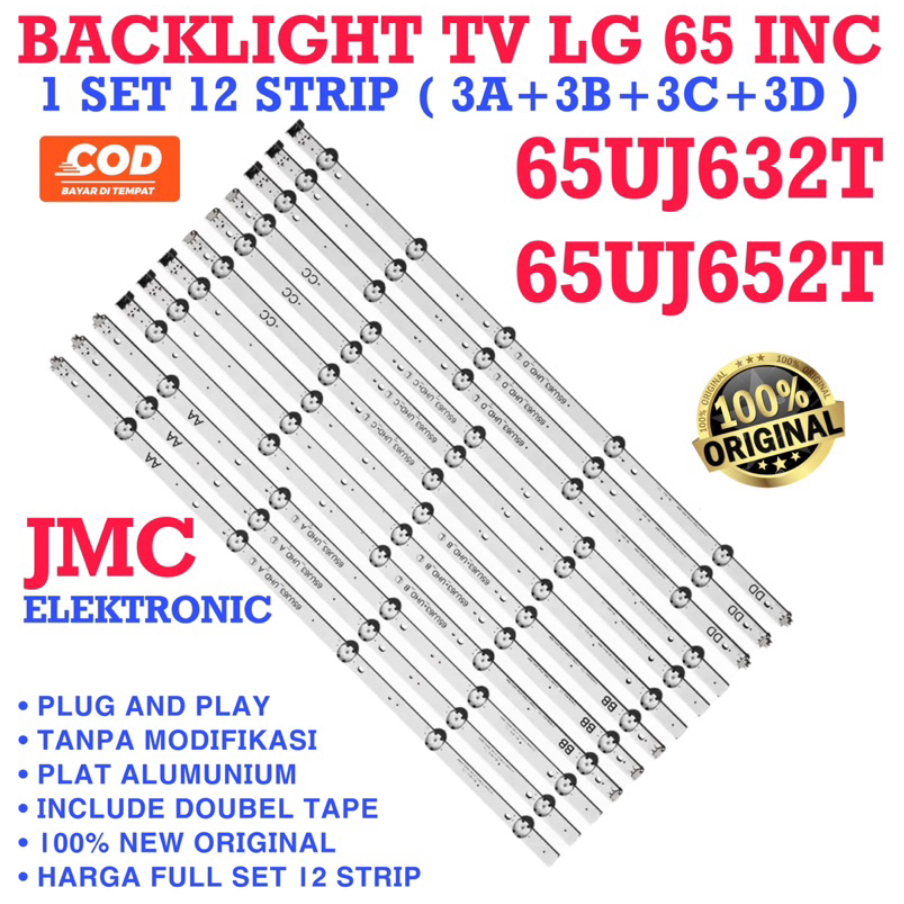 BACKLIGHT TV LED LG 65UJ632 65UJ652 65UJ632T 65UJ652T LAMPU BL TV LG 65IN 65UJ
