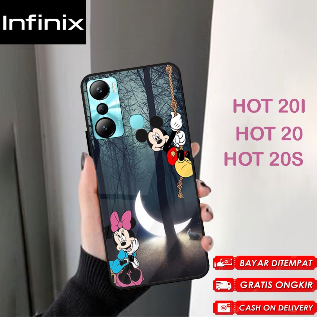 [AN26]  Case Glossy INFINIX HOT 20| HOT 20I | HOT 20S | REQUEST TYPE HP |Casing Kilau Hp Motif MICKE