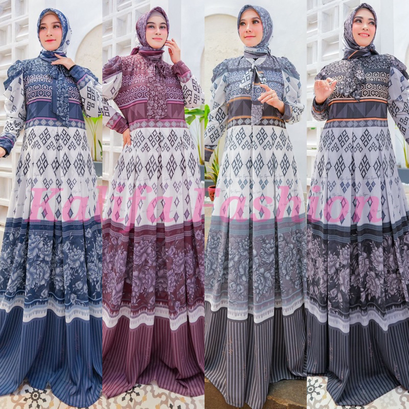 ISYANA SERIES ORI ALYA SYARI / GAMIS SET SCARF / GAMIS SYARI ALYA TERBARU / BAJU SYARI BRANDED / GAM