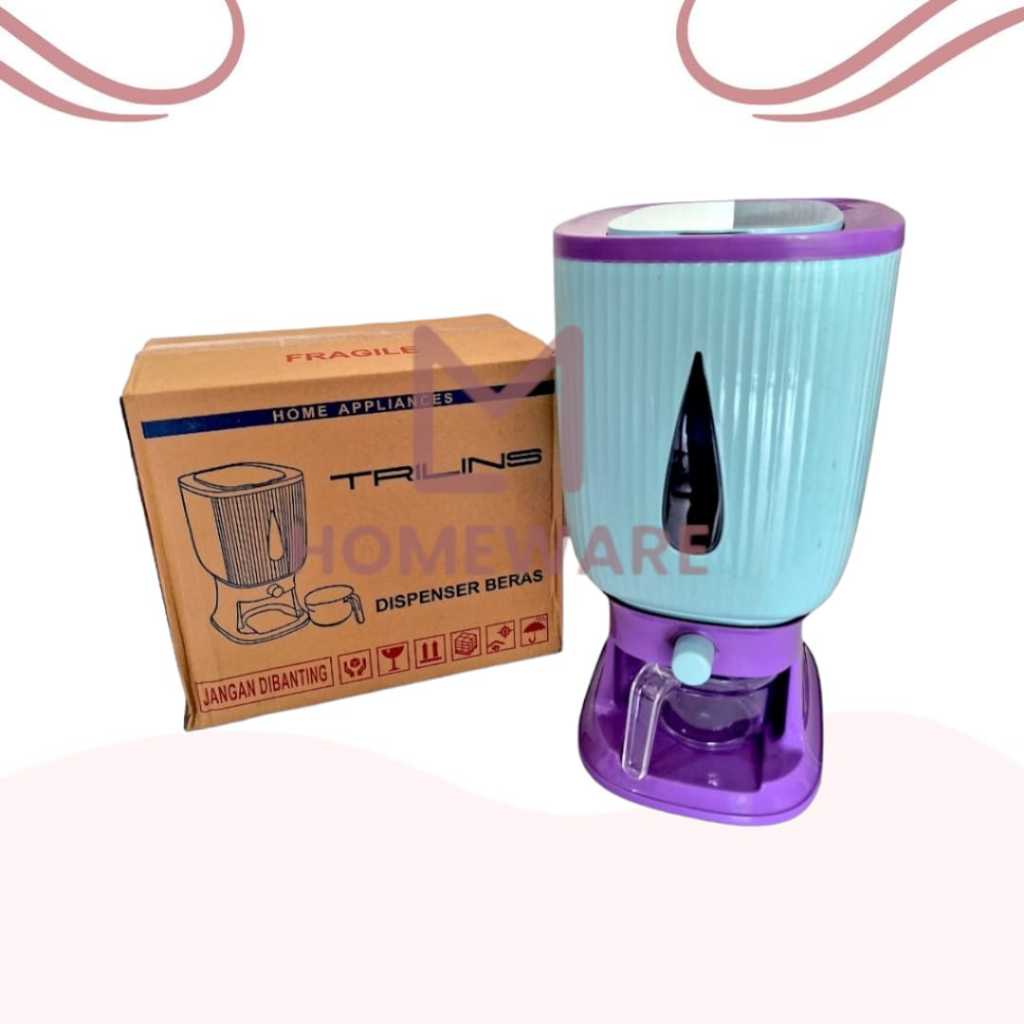 Dispenser Beras Trilins / Dispenser Tempat Wadah Penyimpanan Beras Otomatis