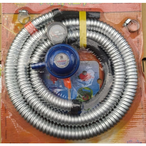 selang regulator paket handal selang regulator gas handal + selang fleksibel