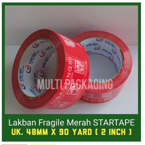 

Lakban Fragile Star Tape 45 mm x 100 yard ISOLASI TAPE