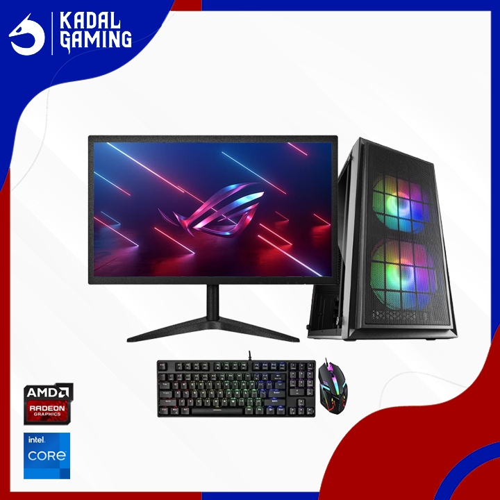 PC GAMING EDITING INTEL CORE I5 3470 VGA RADEON RX 570 8GB RAM FULLSET RENDERING LIVESTREAMING