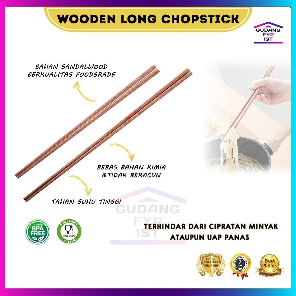 Sumpit Kayu Panjang Hotpot Sumpit Shabu Shabu / Sumpit Bakmie | Sumpit Kayu Korea