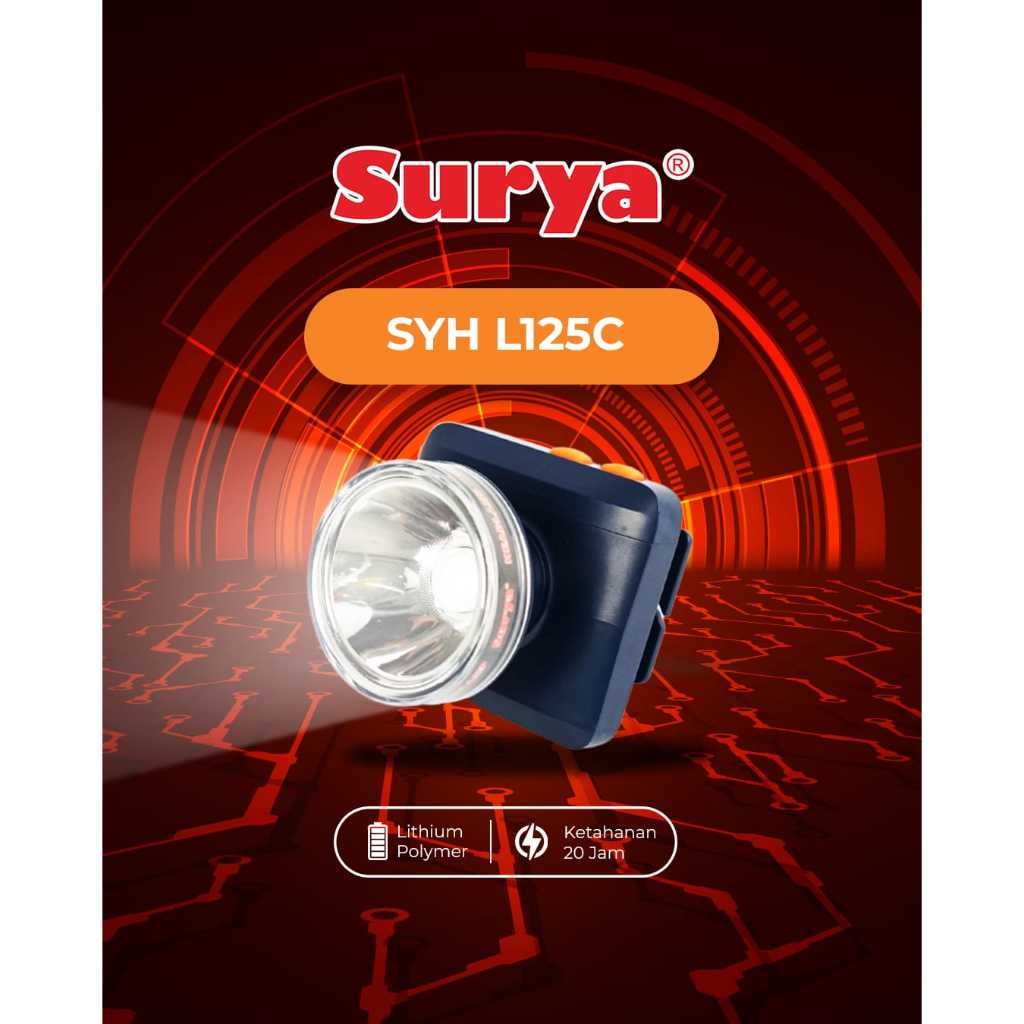 Senter Kepala LED SURYA SYH L125C 12W 12 Watt Headlamp SURYA SYHL125C