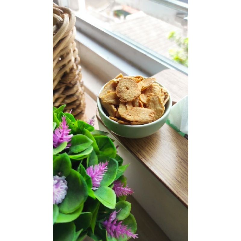 

Karasa Bawang Putih Goreng 100% Tanpa Tepung (100g)