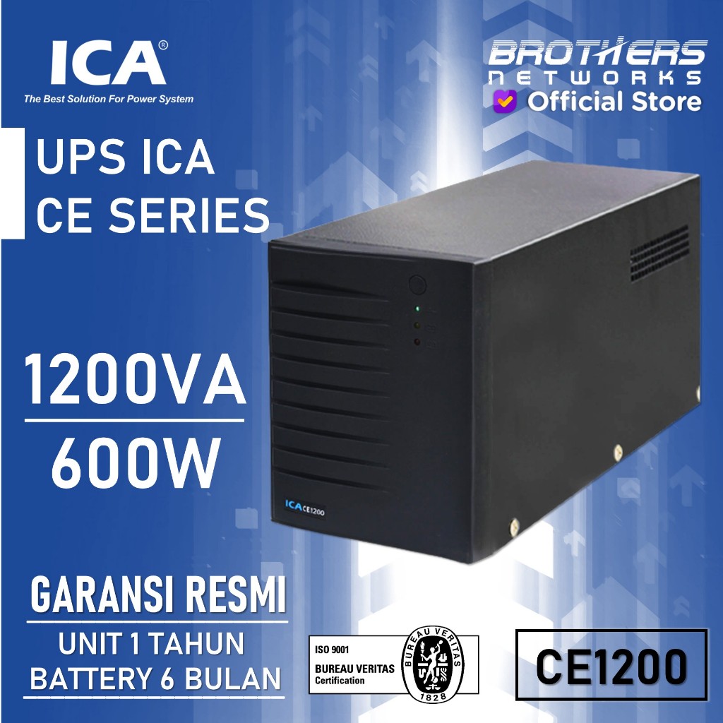 UPS ICA CE1200 1200VA / 600W - UPS CE 1200 - 1200 VA 600 WATT - COCOK UNTUK KOMPUTER / PC /  KASIR