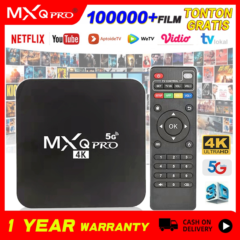 android tv box ram 4gb xiaomi Smart TV 4K Ultra HD MXQ PRO 4K 5G Wifi Smart Unlock Tv Box Android Google Assistant