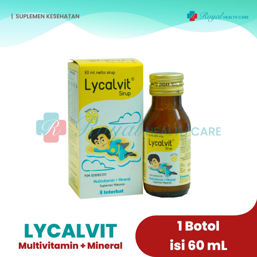 LYCALVIT SIRUP 60ML Untuk Mencegah Defisiensi Vitamin Pada Anak, Ibu Hamil Dan Menyusui