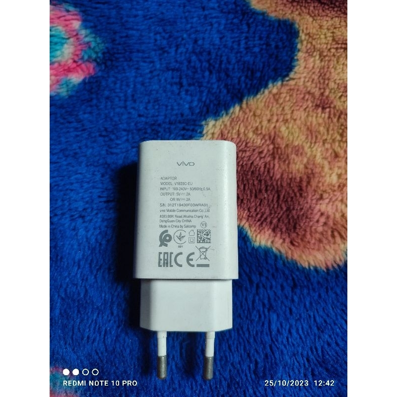 charger original bawaan hp vivo 10watt tanpa kabel