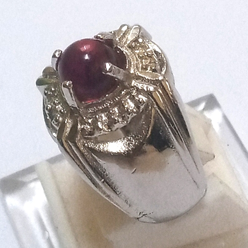 batu cincin mustika lipan bulat 6 mm