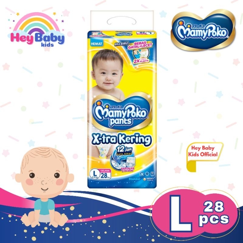 Mamypoko Pants X-tra Kering Ukuran L isi 28 pcs / Mamypoko X-tra Kering L 28 / Mamypoko L / Mamypoko