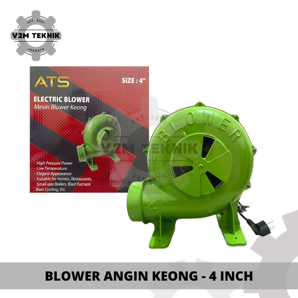 ATS Blower Keong 4 Inch / Mesin Blower Angin 4" / Elektrik Blower 4" / Blower Hijau Keong 4 Inch