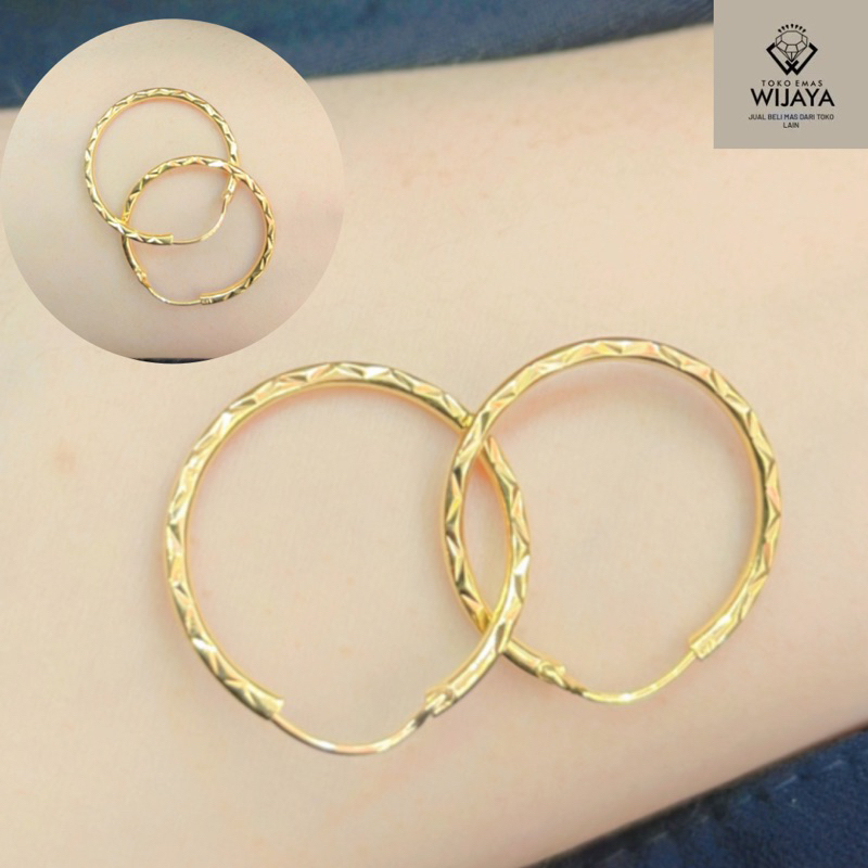 anting gipsi ukir emas muda 375