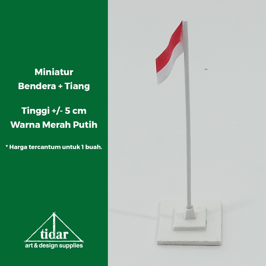 

[MR] MH - Miniatur Maket Tiang Bendera Merah Putih Skala 1:300