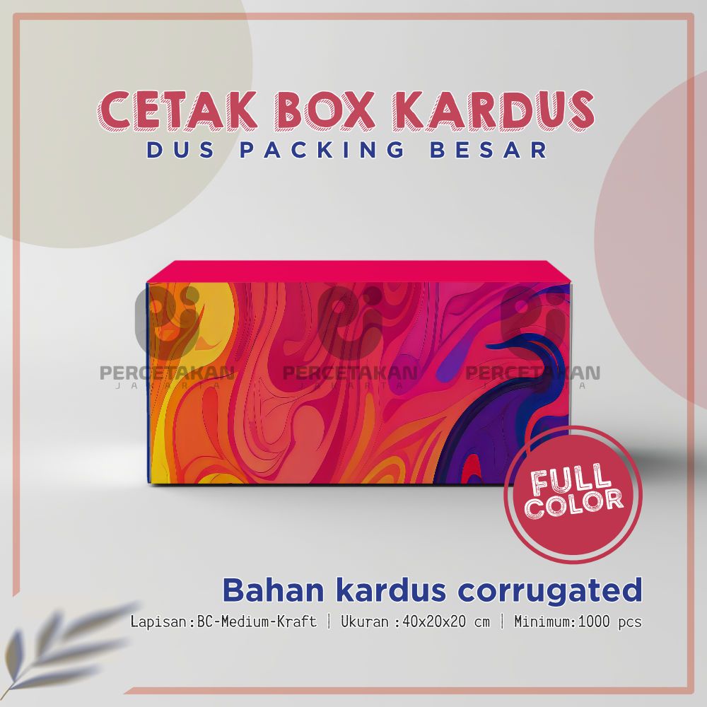 

Cetak BOX KARDUS 40x20x20 cm Full Color Free Custom Desain/Logo DUS PACKING | Kardus Besar | Box Pengiriman Jumbo