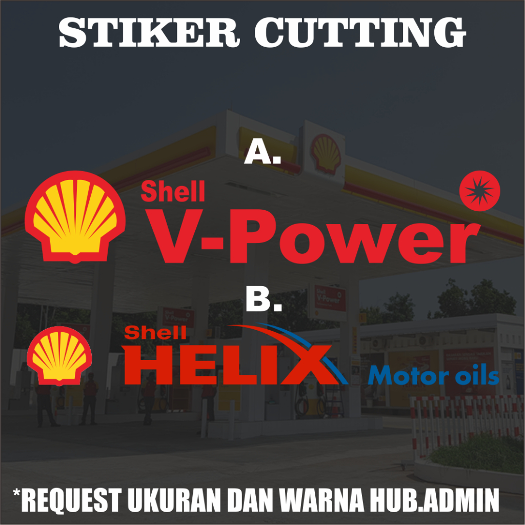 Stiker Cutting Shell V-Power / Shell Helix Motor Oils