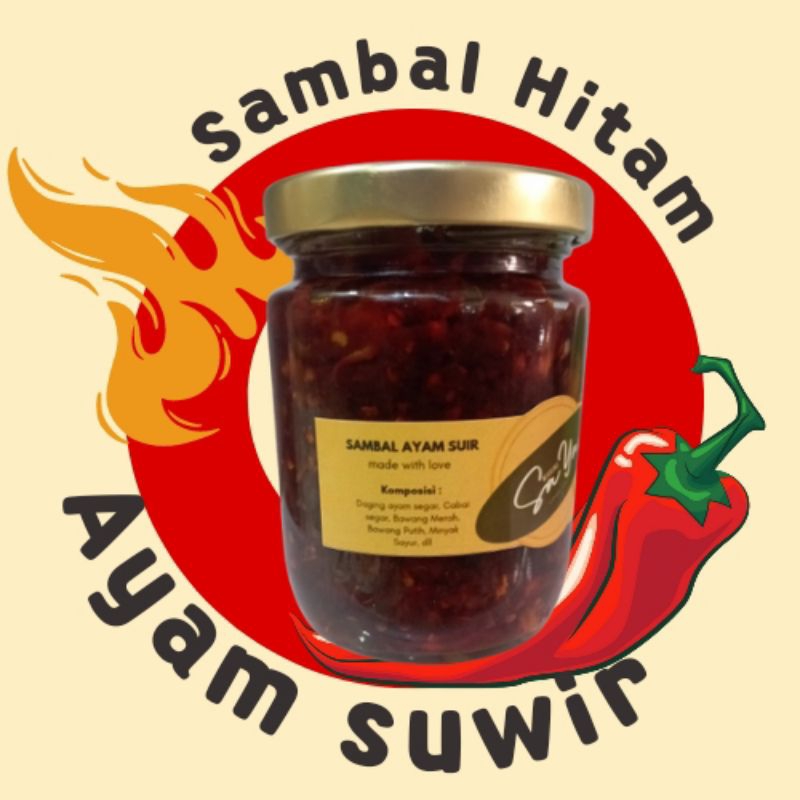 

Sambal ayam suwir,sambal ayam suwir hitam
