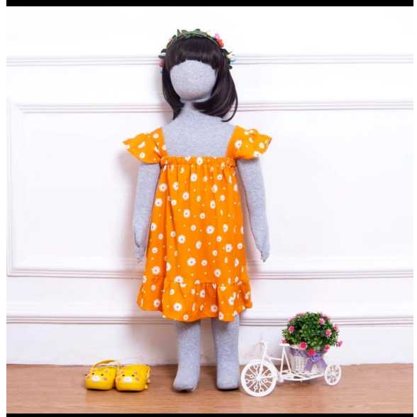 EMY JIAH DAISY dress 1-4 tahun anak balita perempuan terusan rok ruffle rempel motif bunga adem dast