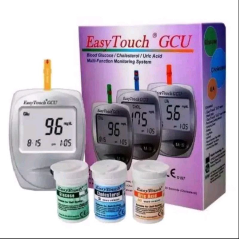 easy touch GCU/alat tes gula darah, cholesterol dan asam urat