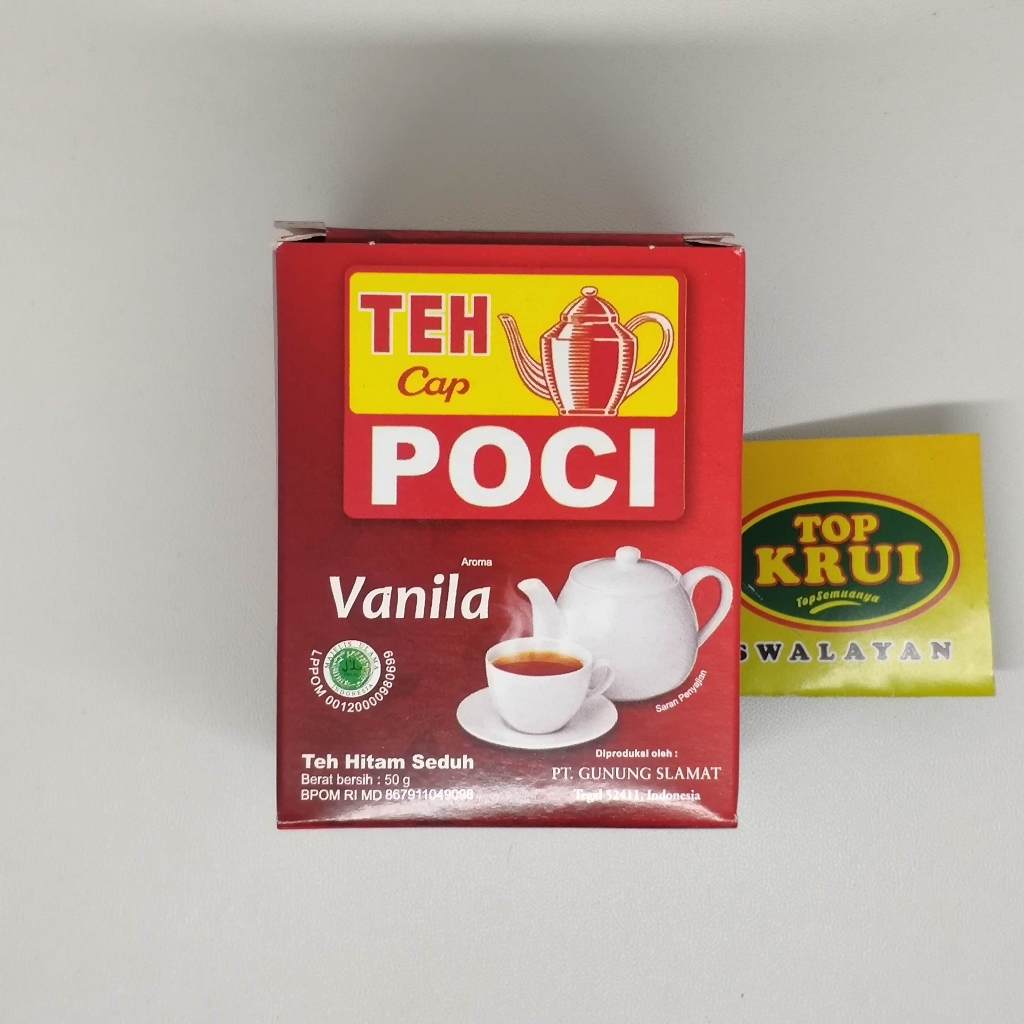 

Teh Poci Tubruk Teh Hitam Rasa Vanila Teh Tubruk Cap Poci 50 Gr