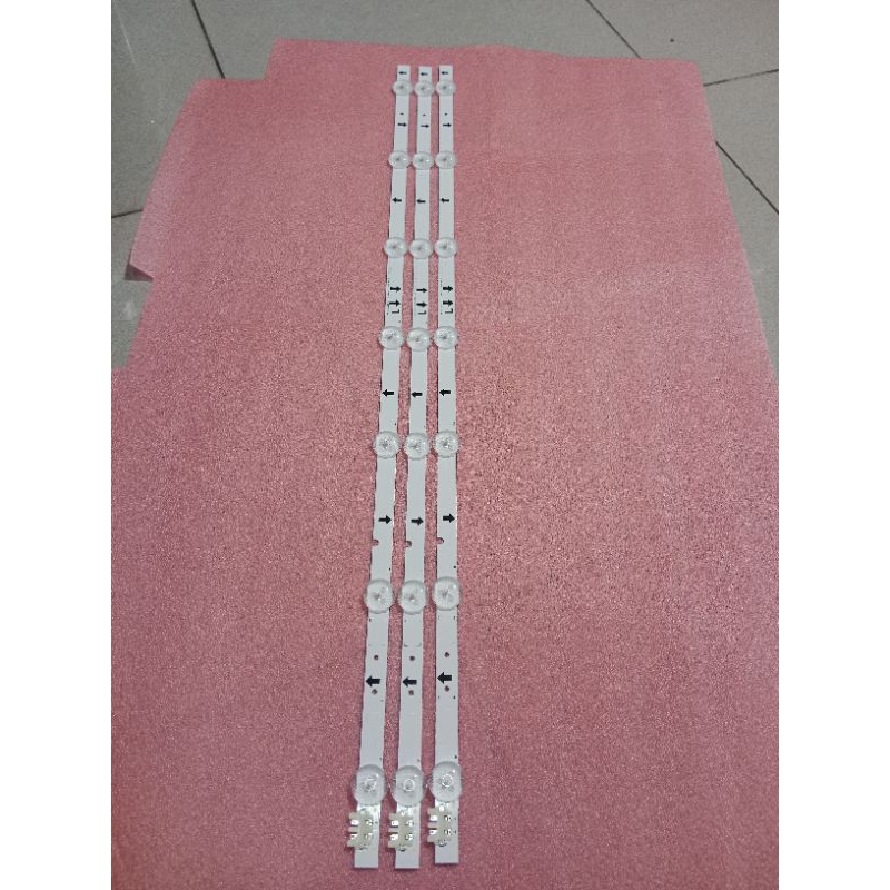BACKLIGHT TV LED SAMSUNG UA32H4000AR / UA32H4100AR 7 KANCING CEMBUNG 3 VOLT BODY ALUMUNIUM - BL TV L