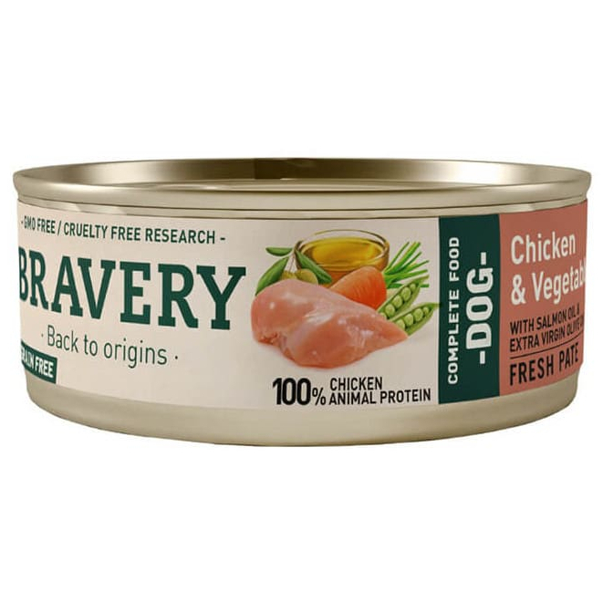 Bravery Wet Food Chicken & Vegetables 80gr / Wet Food Bravery Chicken & Vegetables 80gr