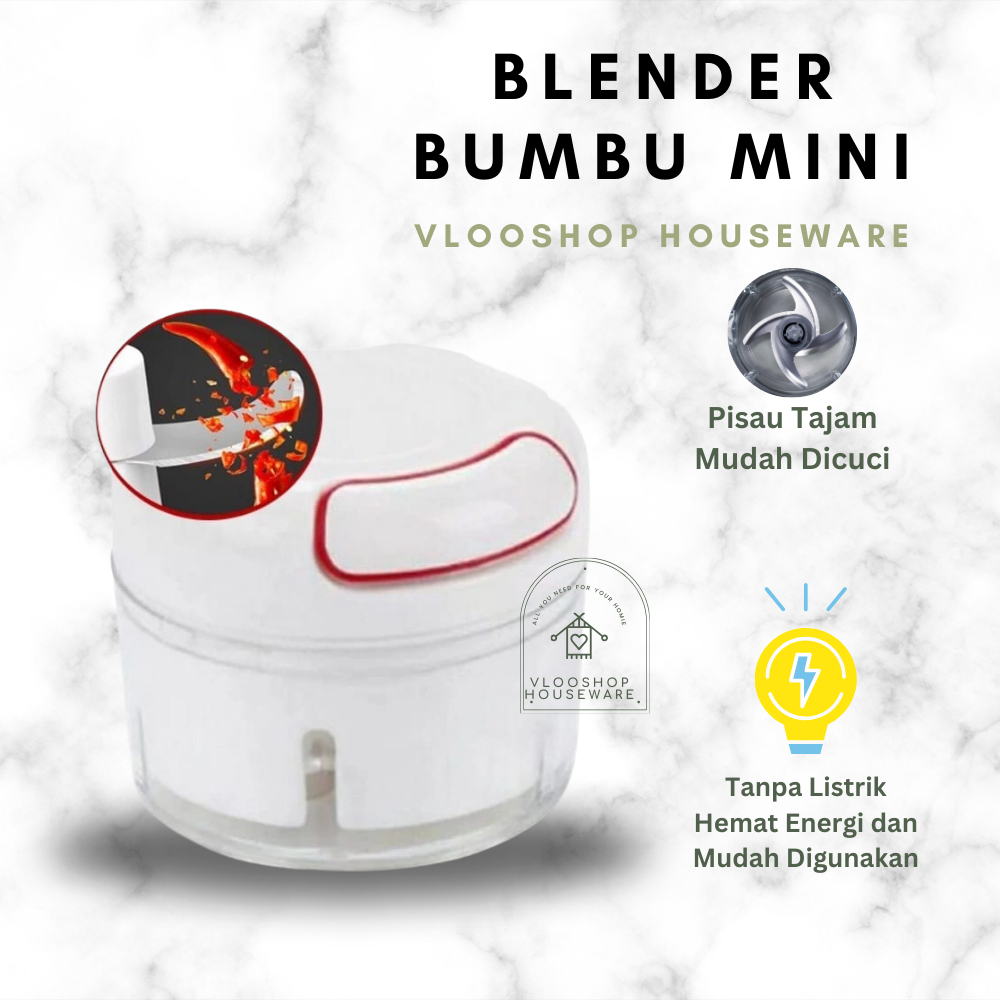 BLENDER BUMBU MINI TARIK MANUAL | CHOPER MINI VIRAL UNTUK BAWANG SAYUR BUMBU DAGING MR DIY