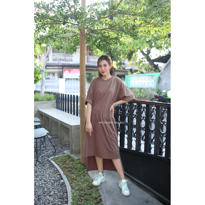 Kaos Combed Long Tunik Jenny Kaos Tunik Wanita Lengan Pendek Panjang Belakang Jumbo Bahan Cotton Com