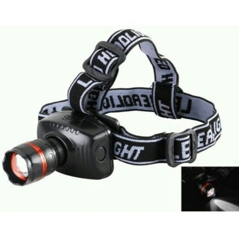 Senter Kepala Head Zoom - Headlamp Waterproof - Head Lamp Zoom