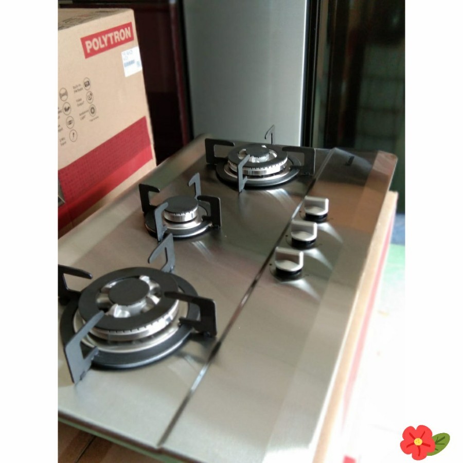 Kompor Tanam 3 Tungku RINNAI Silver RB 713NS 713 N S NS RB713NS Ori