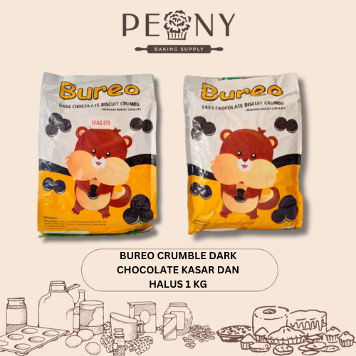 

BUREO DARK CHOCOLATE CRUMBLE KASAR DAN HALUS 1 KG