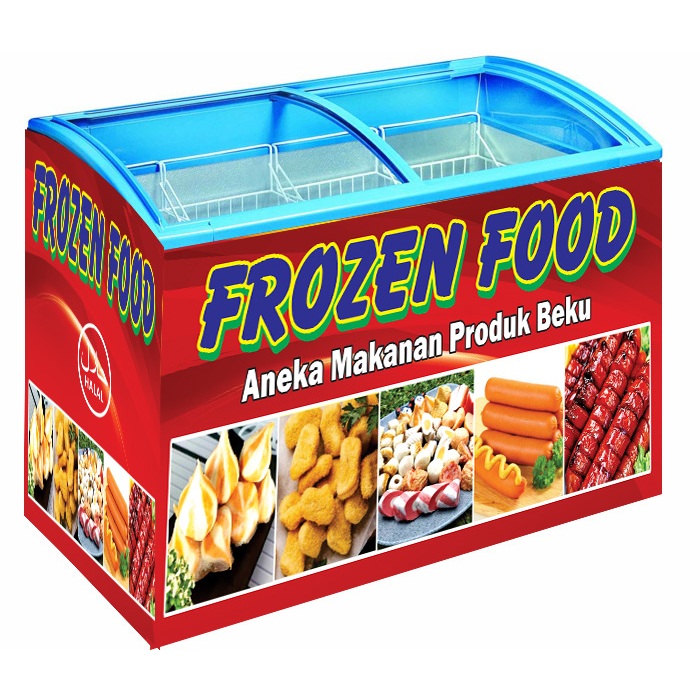 Stiker Freezer kulkas  frozen food makanan beku D