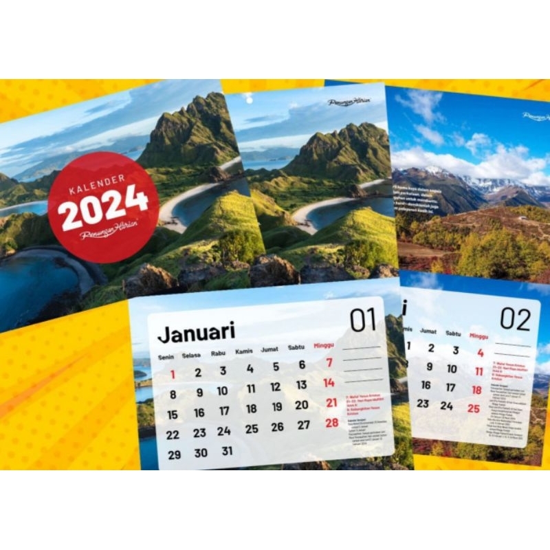 

OBRAL Kalender Dinding Renungan Harian 2024, limited edition - dilengkapi dengan kalender Gerejawi, kado Natal