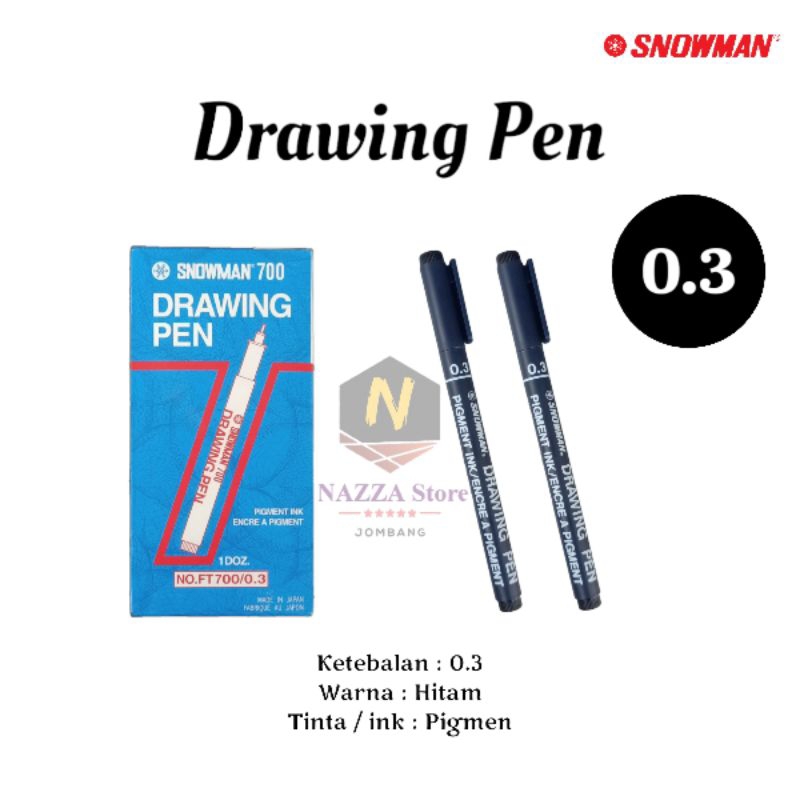 

Snowman Drawing Pen 0,3 & 0,5 mm 1 pcs