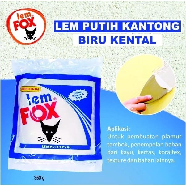 

COD Joymart Lem Fox Kantong 350 Bungkusan Plastik Biru 150 Gram Lem Putih Pvac Kayu Kertas