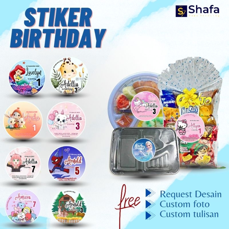 

Stiker Birthday / Bento / Snack / Stiker Sukuran / Custom Stiker Bento